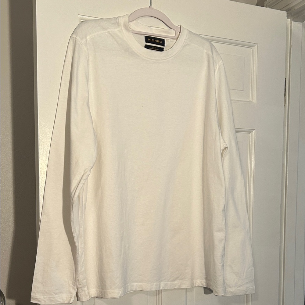 Piombo Classic White Long Sleeve Tee